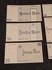 Litzmannstadt Jewish Lodz Ghetto Getto Mark Currency Set Money Ww2 Wwii German