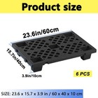 6 Pcs Plastic Pallets  Lightweight Waterproof Floor Pallet  Interlocking Stor   