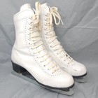 Vintage Wards Hawthorne Ice Rider White Figure Skates Womens Size 6 Box 60-6239