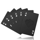6-pack Ace Of Spades Bottle Openers     Stainless Steel Playing Card Shape Beer