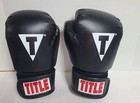 Title Classic Boxing Gloves Mma Training 12oz Reg Black red  Excellent Condition