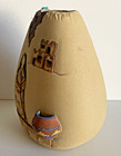 Southwestern Style Hand Crafted Art Pottery Vase Etched Nina 1991 8 5 Inches