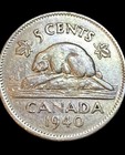 1940 Canada 5 Cents George Vi Canadian 5c Nickel Coin