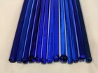 Vtg Lot Of 13 Cobalt Thick Hand Blown Glass Swizzle Sticks Stirrers Barware Mcm