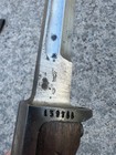 Rare 1916 Norwegian Krag Rifle Bayonet - Full Length Blade -  Leather Scabbard