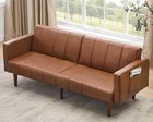 Elegant 75 pu Leather Convertible Futon Sofa Bed Sleeper Couch Loveseat Recliner
