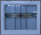 Geometrical Old English Leaded Stained Glass Window 20 75  X 17 25 