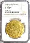 1613-1615 Britain England Gold James I Unite Coin - Certified Ngc Au Details