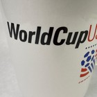 Vintage 1994 Official World Cup Usa Soccer Coffee Tea Mug White Red Blue Soccer
