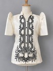Elegant Couple Filipiniana   Barong-inspired Black Embroidery Set- Ivory   Black