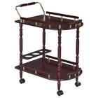 Serving Cart With Brass Accents Merlot And Brass 3512