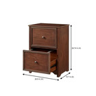 Bradstone 2 Drawer Walnut File Cabinet
