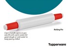 Tupperware Fill N Chill Rolling Pin 18  Red   White New Yeast Or Pastry Doughs