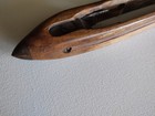 Vintage 17    Weaving Loom Wooden Shuttle Boat Steel Tip - Fast Shipping 