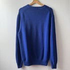 Polo Ralph Lauren Xl Crewneck Logo Sweater Pullover Royal Blue Men   s 100  Cotton