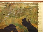 Wall Map Alps Map 196x134 1982 Vintage Alps Remote Sensing Satellite Imagery