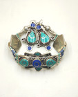 Women s 1920s Vintage Navajo Native Tibetan Silver Antique Set Handmade