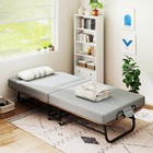 Double-sided Portable Foldable Bed Guest Bed With Memory Foam Mattress Rollaway