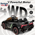 2 Seater Kids Ride On Car  12v 4wd Licensed Lamborghini Veneno Powered Electric