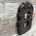 Vintage Cast Iron Brown Black 2 Outlet Wall Plate Switchplate Cover Antique