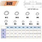 Stainless Steel Flat Washers Assorted Sizes For Screws And Bolts