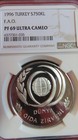 1996 Turkey Silver 750 000 Lira F a o  Ngc Pr 69 World Food Summit - Rome 1996