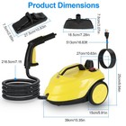 1800w Steam Cleaning Machine High Temperature  Pressure Steamer Cleaner W wheels