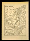 Vintage Delaware Hudson Railroad Map Dh Rr Railway System Old Original 1930s