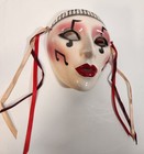 Vintage 1980s Decorative Ceramic    jazz Fantasy    Clay Mask By Clay Art - Usa