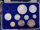 1954 South Africa Unc 9pc Coin Set In Original Case Missing The 2 Gold Coins
