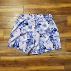 Columbia Pfg Purple Blue Tropical Floral Fishing Shorts Mens Medium 6in Inseam