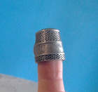 Collectible Michigan Pewter Thimble Traverse City Badge With Cherries