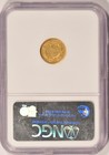 1855-c  1 Gold Liberty Dollar Ngc Au58 Very Rare Charlotte Minted Coin