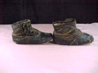 Antique Victorian Black Button Up Baby Shoes