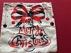 Two Christmas Zippered Canvas Bags