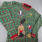 Blizzard Bay Ugly Christmas Sweater Mens Xl Green  North Swole Santa Funny Gym