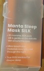 Manta Sleep Mask Silk - 100  Blackout - Light Blocking - New Open Box  pics 