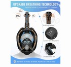 Full Face Snorkel Mask W dry Top System180 Degree Panoramic View Snorkeling L xl