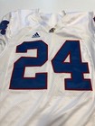Game Worn Used Kansas Jayhawks Ku Football Jersey Adidas Size 44  24