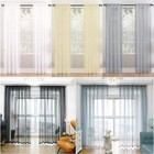 2 Piece Sheer Voile Window Elegance Curtains Drape Treatment 63 85  94 5  Length