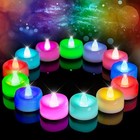 Flameless Candles  12-pack Color Changing Tea Lights Candles Battery Operated   