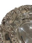 Vintage Round Silver Plate Floral fruit Design 12    Serving Bowl