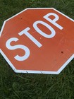Authentic Retired Vintage 24x24 Stop Sign Real Street Road Retired Highway Sign