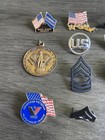 Lapel Hat Pin Brooch Lot Junk Drawer Vintage Assorted Pinback Resell Military