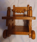 Vintage Wooden Doll Stroller Wheel Chair Highchair Furniture 14  Dolls