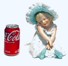 Antique Gebruder Heubach Bisque Large Bonnet Girl Baby Piano Figure Rare 9   