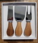 3pc  Cheese Tools With Wooden Handles Nib Hickory Farms