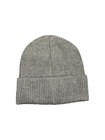 Prada Milano Grey Wool Knit Beanie Hat W  Triangle Logo Patch One Size