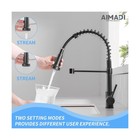 Aimadi Oil Rubbed Bronze Kitchen Faucet pull Down Sprayer single Handle Classic