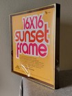 New Vtg Original 16x16 Sunset Frame For Stitchery Or Needlepoint Embroidery Nos